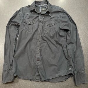 GUESS Charcoal Button-Up Shirt